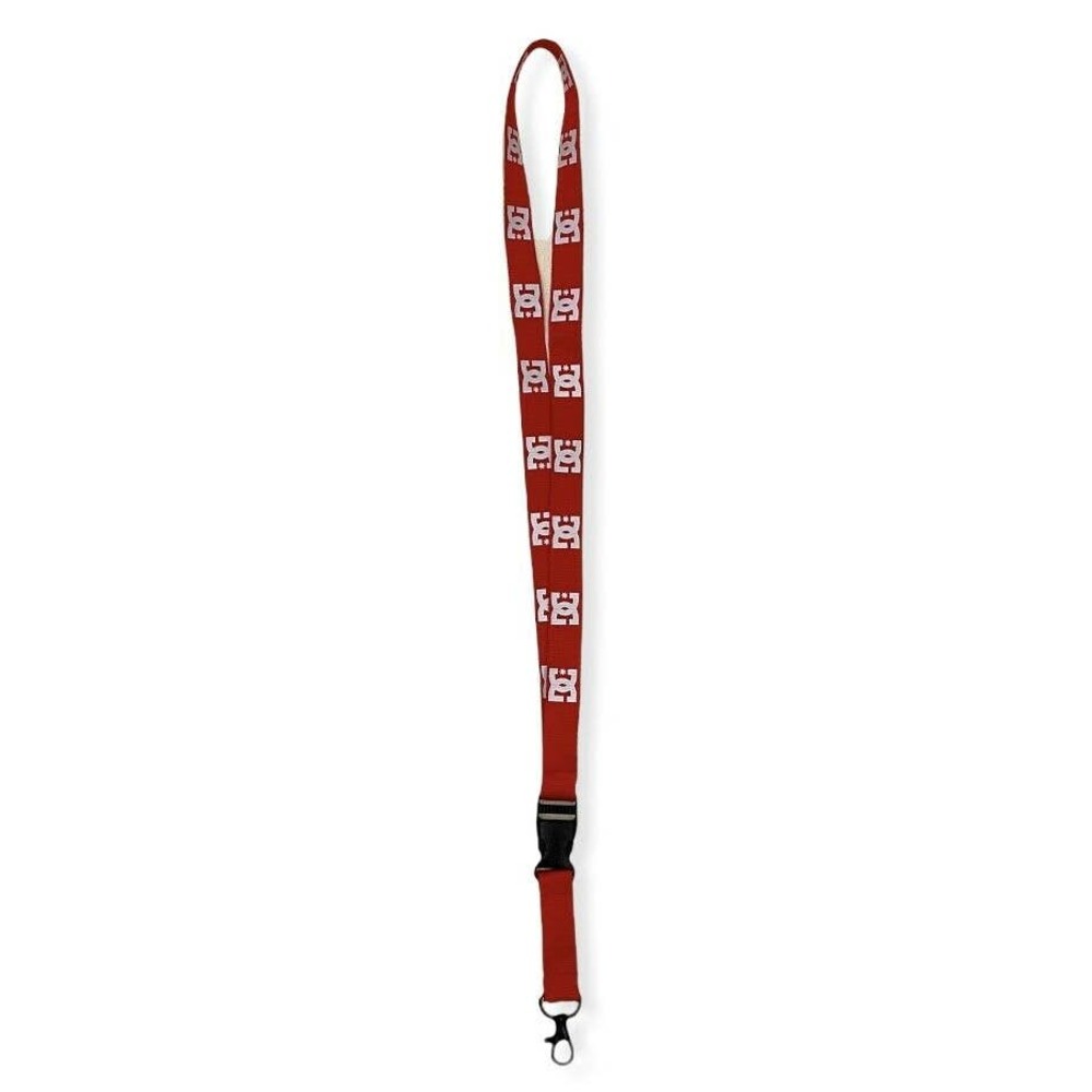 DC Shoes Logo Lanyard With Removable End Clip - Red